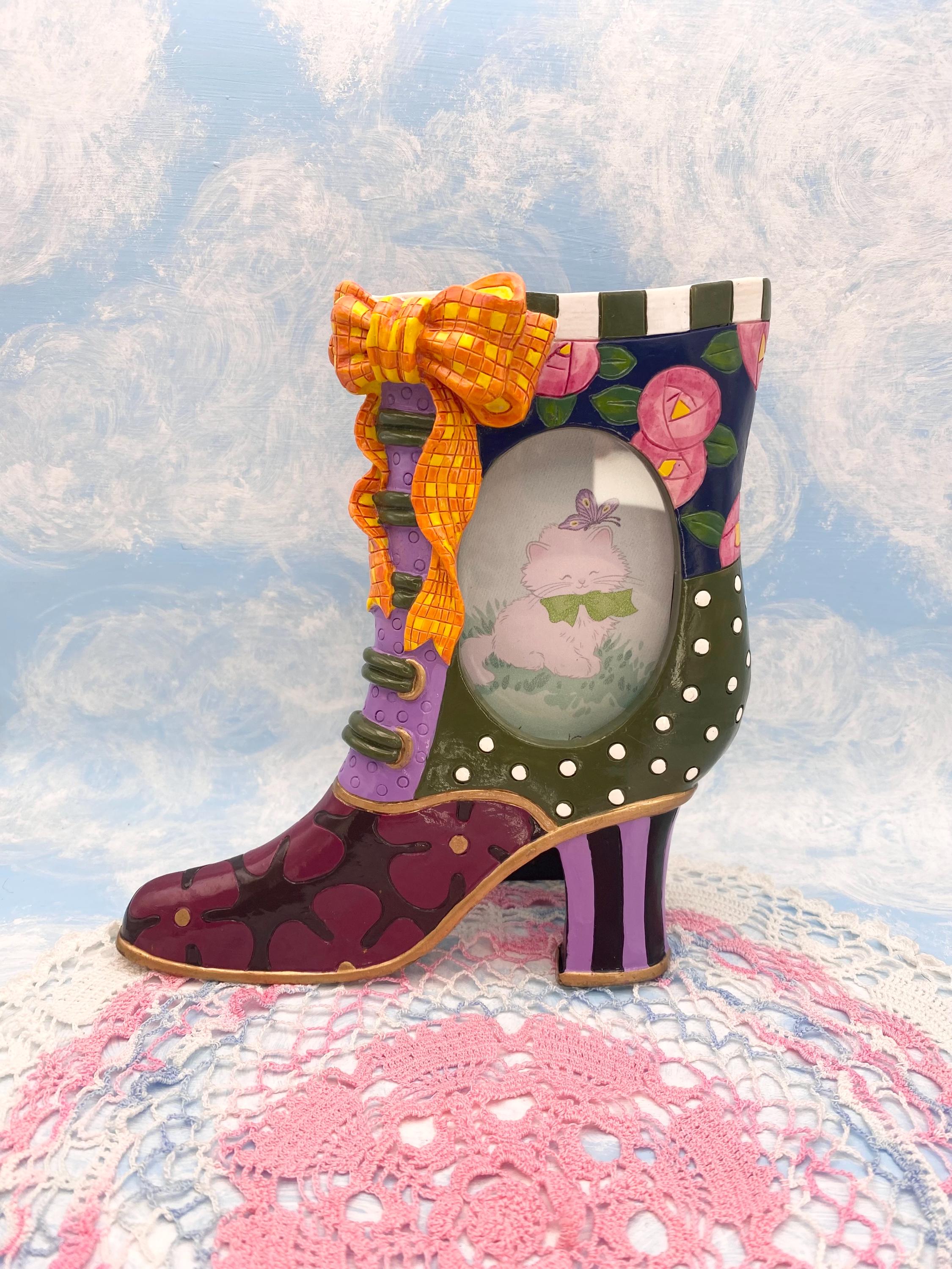 Whimsical Painted Boot Vintage Frame - Etsy