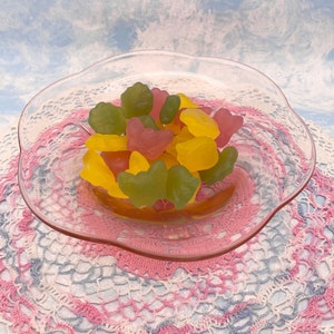 Fostoria Pink 3 Footed Depression Glass Candy Dish Flower
