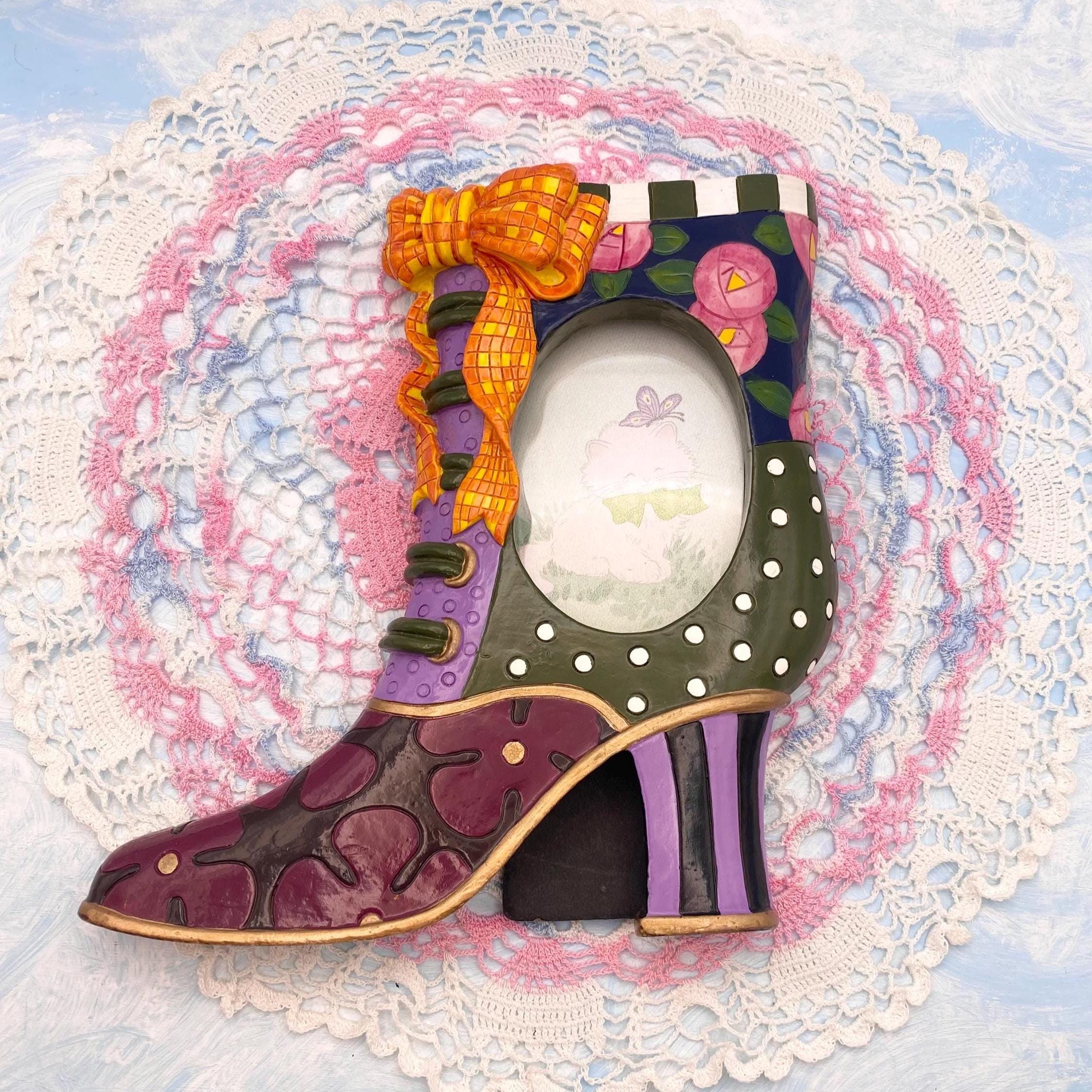 Whimsical Painted Boot Vintage Frame - Etsy