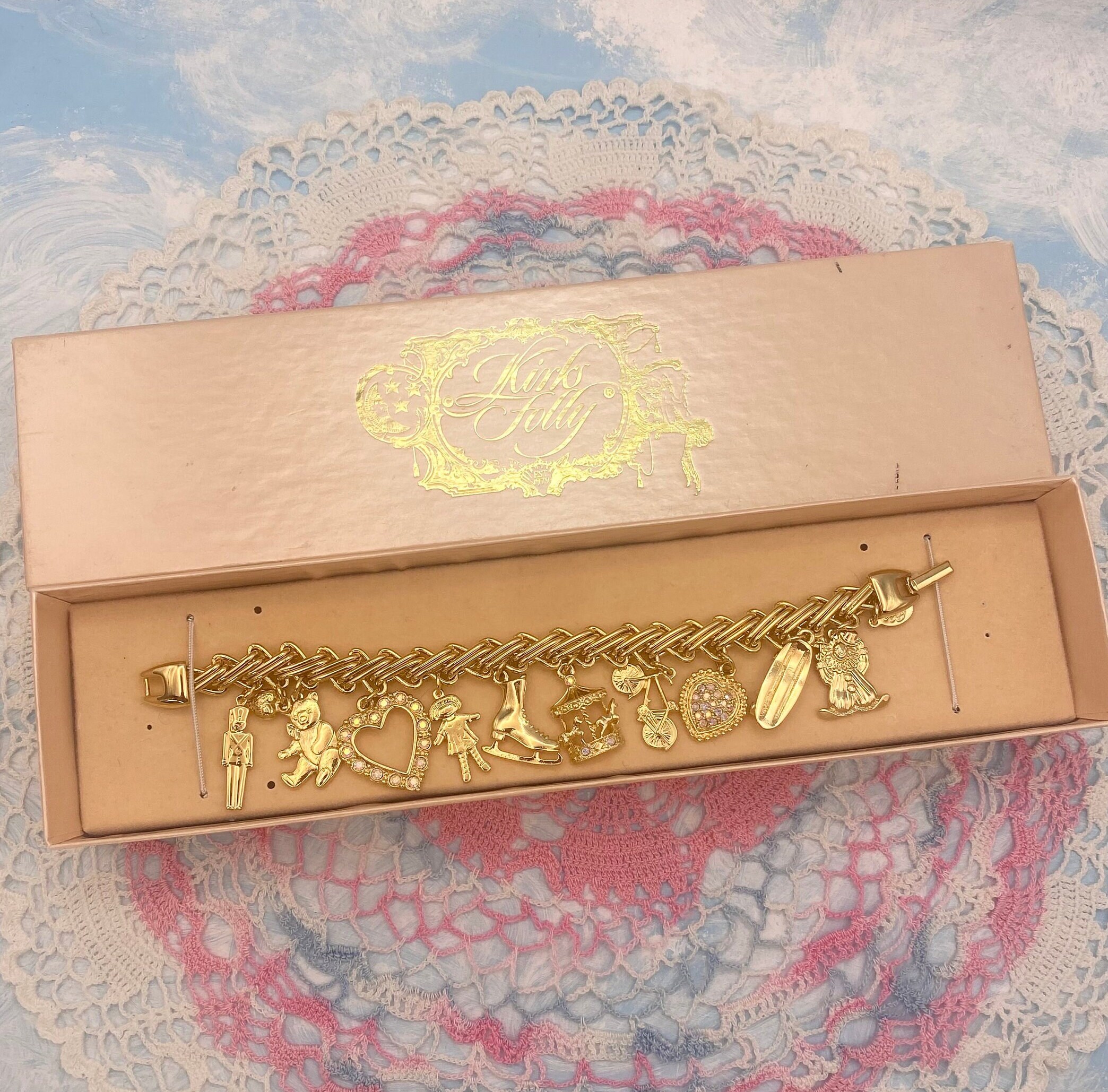 Kirk's Folly “favorite Things” Vintage Charm Bracelet With Box - Etsy