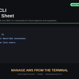 Guía rápida de AWS CLI / Comandos para S3, EC2 e IAM / Referencia rápida para ingenieros de la nube (.pdf)