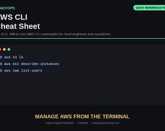 AWS CLI チートシート | S3、EC2、IAM コマンド | クラウドエンジニア向けクイックリファレンス .pdf