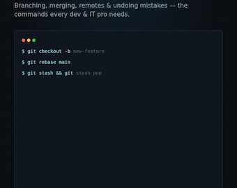 GitとGitHubのチートシート｜ブランチ、マージ、リモート、そしてミスの取り消し｜開発者向けクイックリファレンスPDF