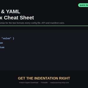 Aide-mémoire sur la syntaxe JSON/YAML | Guide de référence rapide pour les développeurs (PDF)