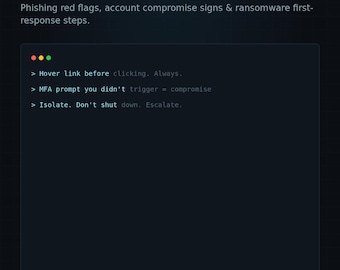 Guia de Segurança Cibernética para Suporte Técnico | Resposta a Phishing, Comprometimento de Contas e Ransomware | PDF de Segurança de TI