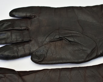 Gants noirs doublés de laine pour hommes conduite hiver chaud Deuil funérailles