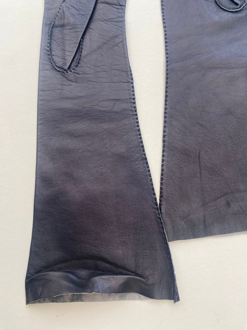 Black Leather Gloves Long Over Elbow 50’s Vintage 7 New Superb Brand - Etsy