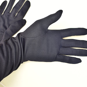 Darkest blue gloves long under elbow vintage 60&#39;s NWT&#39;s