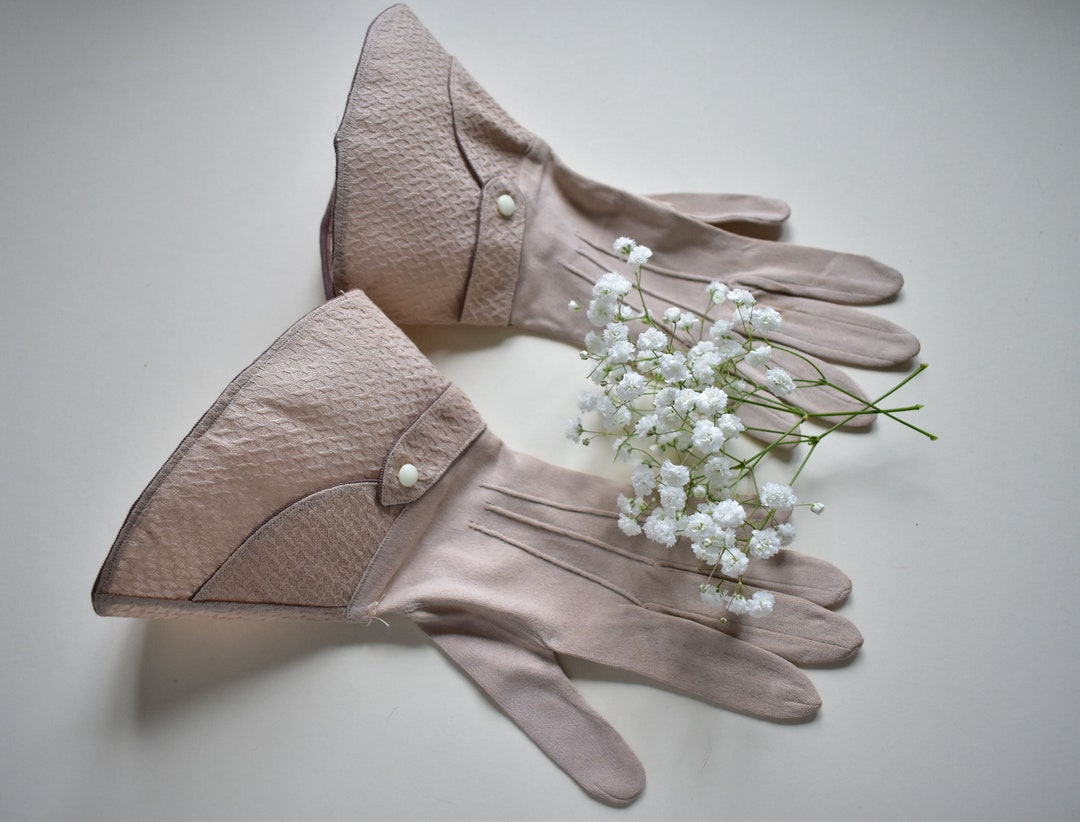 Gloves Cream Gauntlet Edwardian Nwt's Cream 7 Etsy