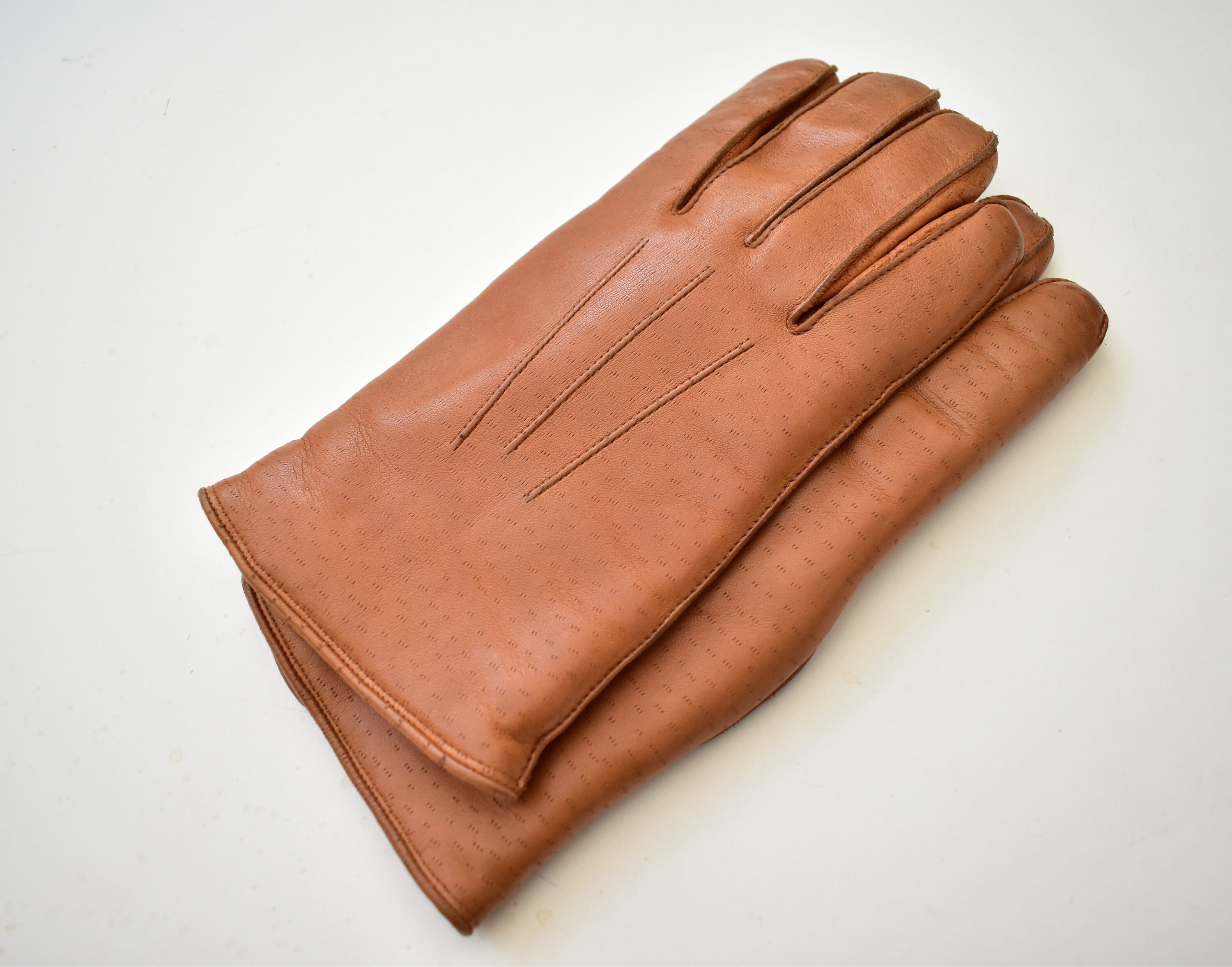 Vintage Leather Gloves Size 8.5 - Etsy