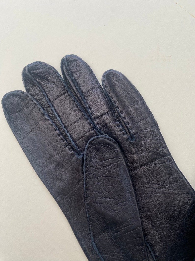 Black Leather Gloves Long Over Elbow 50’s Vintage 7 New Superb Brand - Etsy