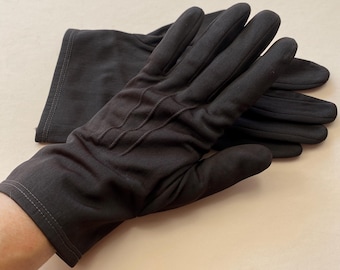 Extra large brown gloves 60's fleece lined autumn warmth casual short