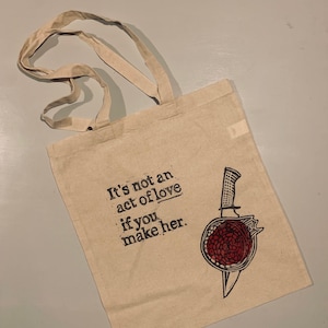 ACT OF LOVE printed tote bag