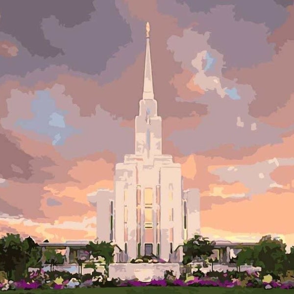Lds Temple Paint by Numbers Kit Etsy