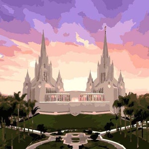 San Diego Temple Paint By Numbers Kit