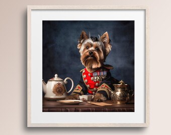 Yorkshire Terrier Coffee Art Print • Admiral Woof (Digital Download)