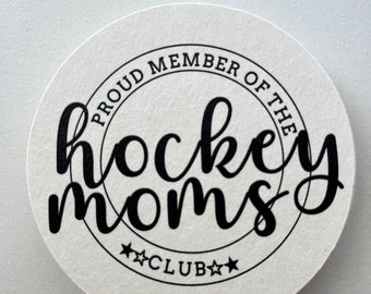 Hockey Mom Club Coaster Set, Hockey Team Gift