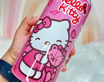 Vaso rosa de Hello Kitty: taza personalizada de Kitty