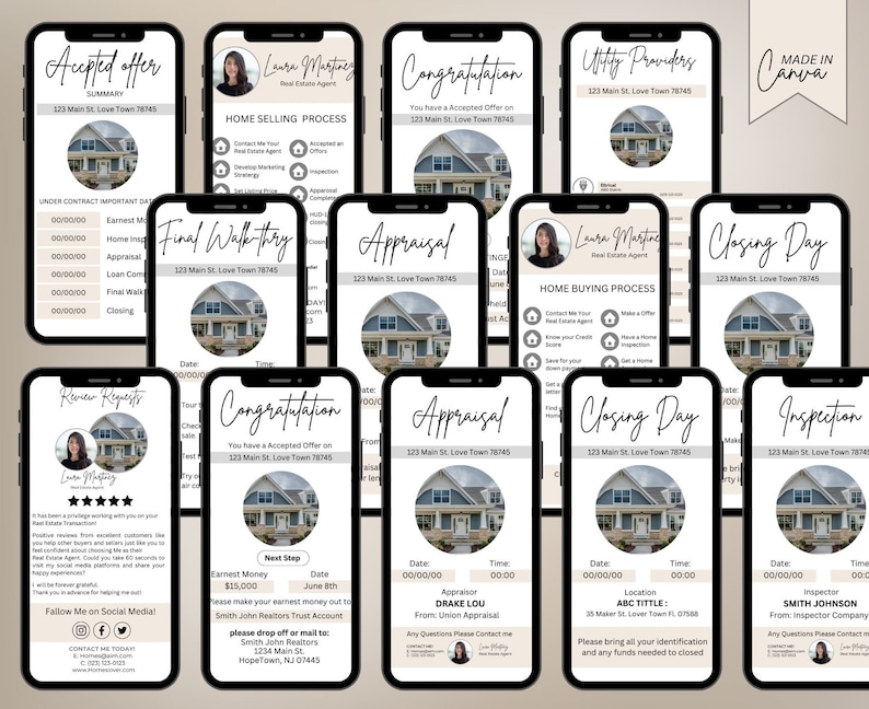 Realtor Real Estate Transaction Coordinator Templates Textable Canva