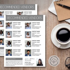 Mortgage Lender Recommendations List  real estate agent Trusted Lender Template Lender Recommendations Editable Canva Template