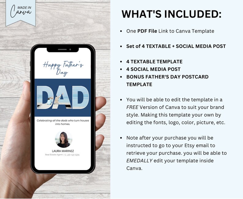 Real Estate Fathers Day Real Estate Marketing Father's Etsy