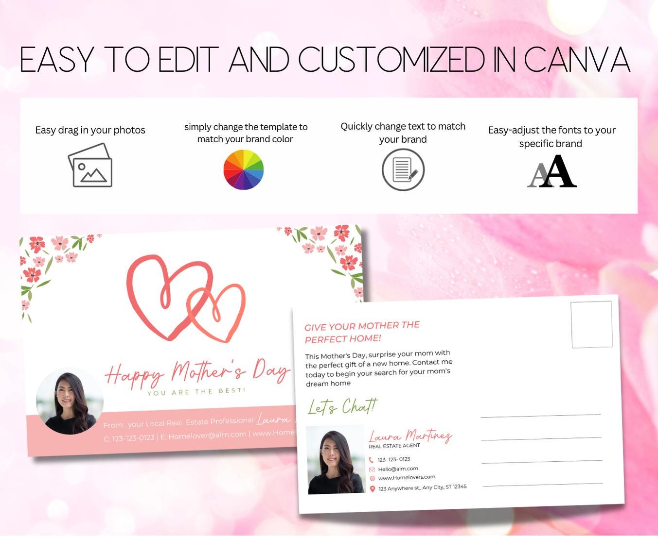 Mother's Day 2025 Realtor Mailable Postcard Real Estate Marketing