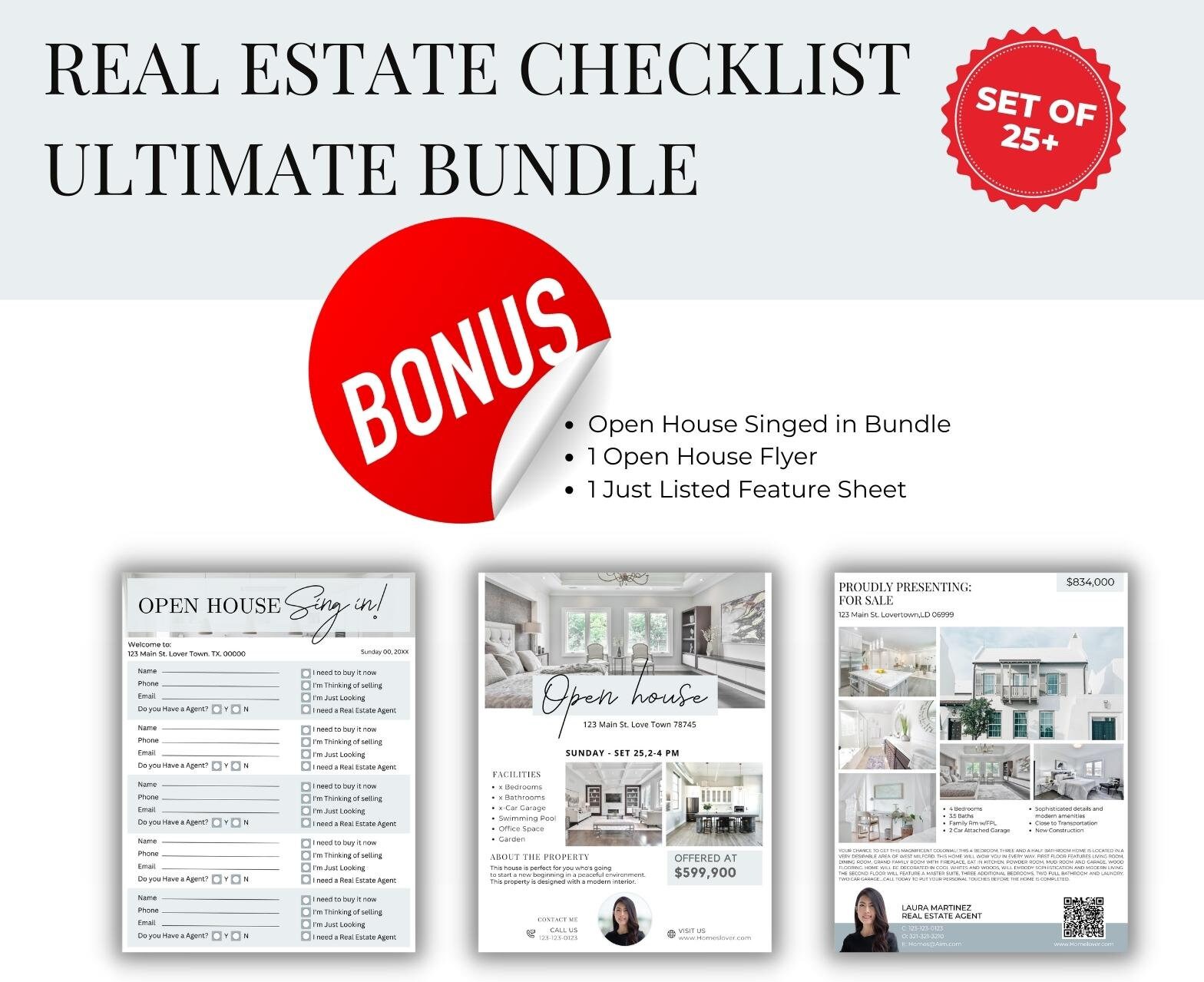 NEW Real Estate Agent Checklist Bundle Package Prep - Listing ...