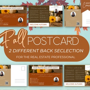 Real Estate Fall Postcard, Real Estate Marketing, Autumn Mailer, Fall ...