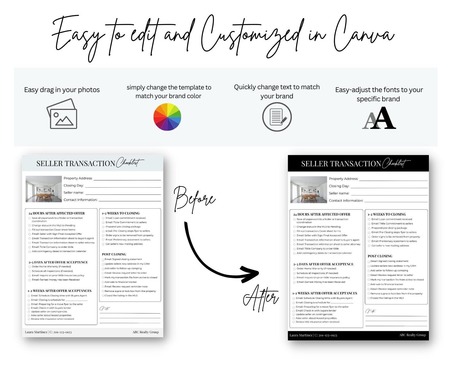 NEW Real Estate Agent Checklist Bundle Package Prep Listing