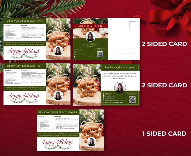 Real Estate Holiday Postcard Pack Holiday Real Estate Postcards Realtor