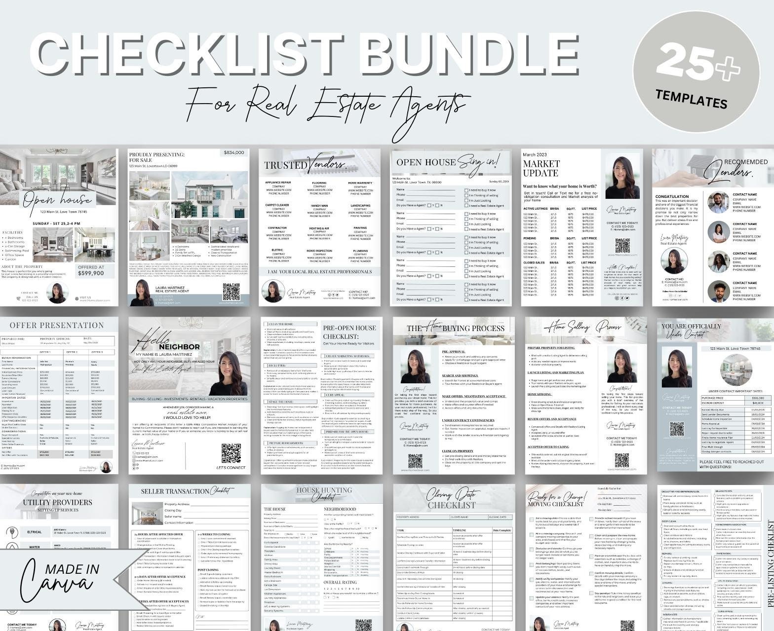 NEW Real Estate Agent Checklist Bundle Package Prep - Listing ...