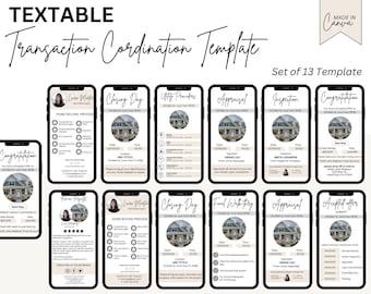 Realtor Real Estate Transaction Coordinator Templates Textable Canva Real Estate Templates  Realtor Marketing