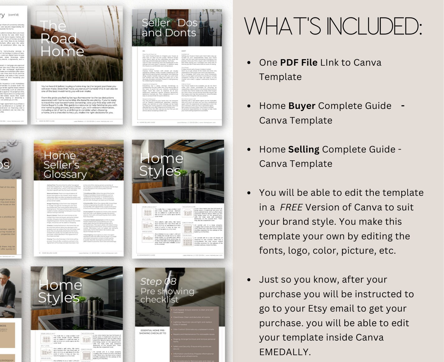Real Estate Home Buyer and Seller Guide Bundle, Real Estate Template ...