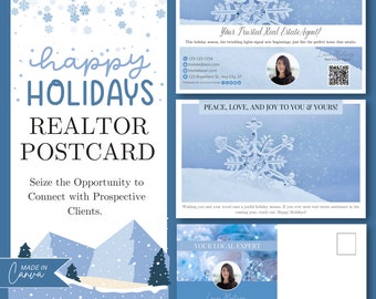 Real Estate Recipe Postcard, Christmas Real Estate Marketing, Realtor Marketing, Holiday Card, Editable Postcard | INSTANT CANVA DOWNLOAD