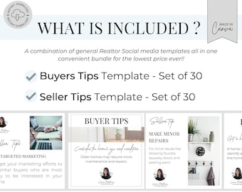 Realtors Social Media Buyer & Seller Tips Posts, Buyer Tips, Seller Tips, Real Estate Instagram Posts, Real Estate Marketing