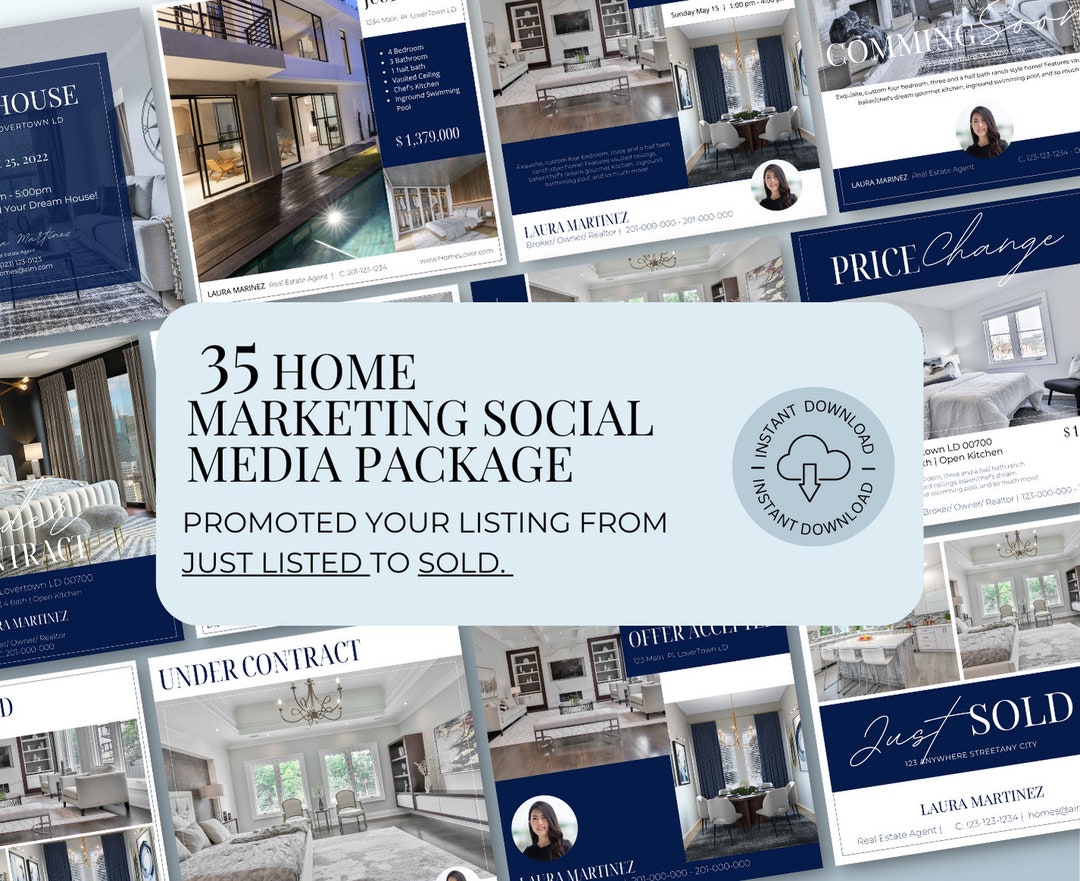Real Estate Social Media Templates Realtor Marketing Instagram