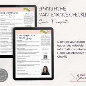 Spring Home Maintenance Checklist for Real Estate Agents Canva ...