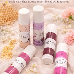 Natural Flavored Lip Balm, Shea Butter, Beeswax image 1
