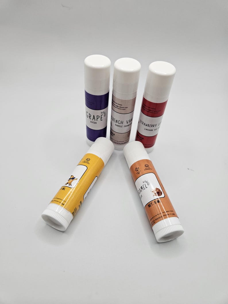 Natural Flavored Lip Balm, Shea Butter, Beeswax image 8