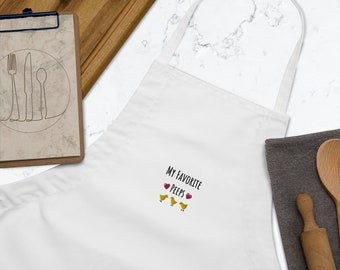 Chicken Apron-My Favorite Peeps-Kitchen Apron-Chicken Lover-Chicken Accessories-Cooking Apron