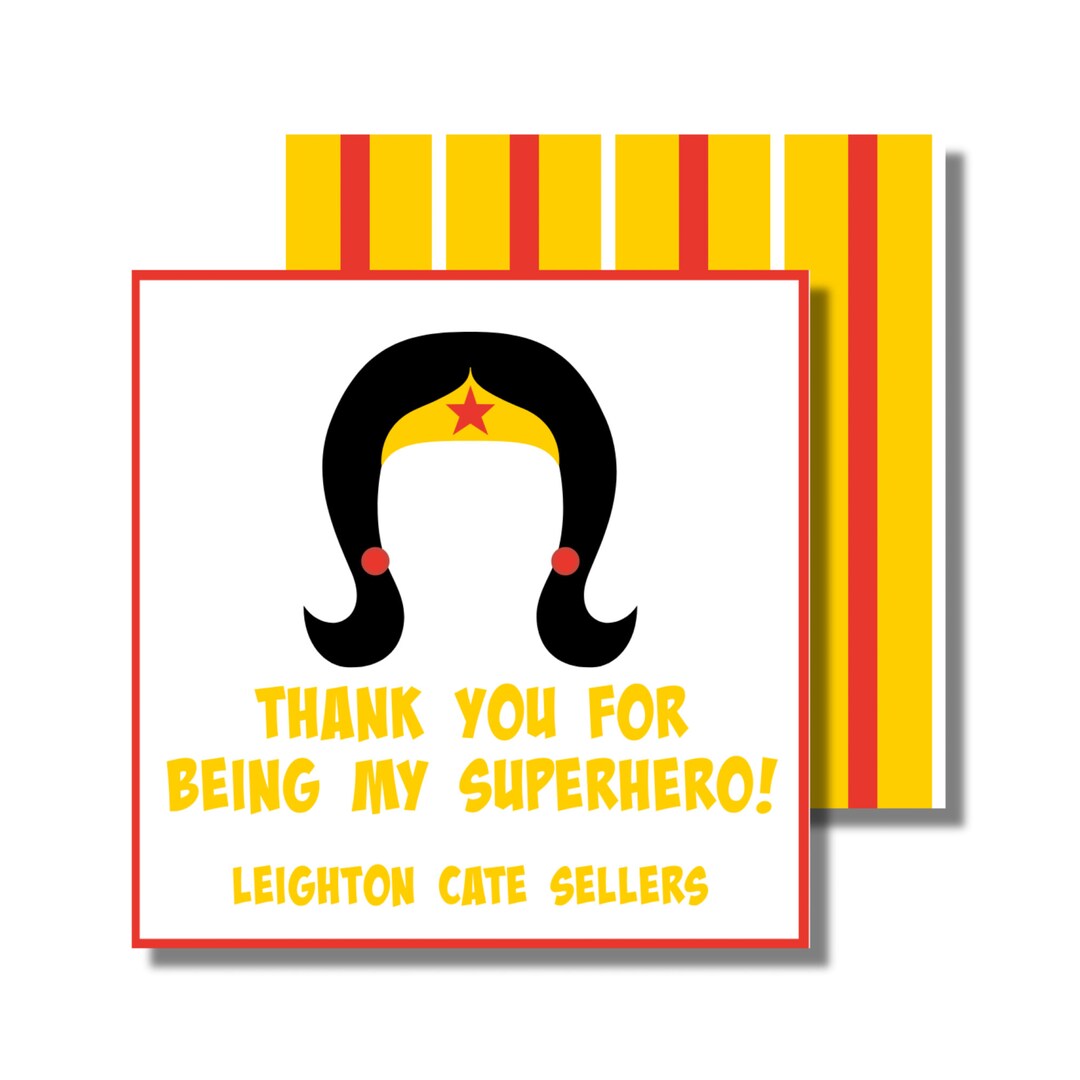 Thank You Gift Tag Gift Enclosure Treat Tag Favor Tag Superhero construction-party-thank-you-gift-tag-customizable-template-diy-wowtemp