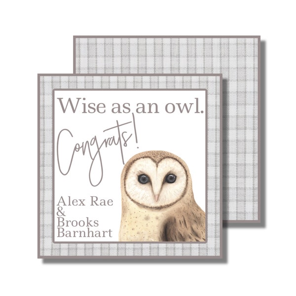 Owl Favor Tags - Etsy