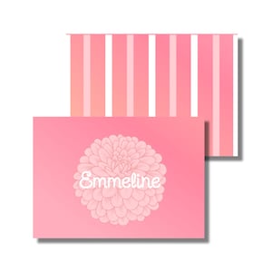 Papelaria para meninas, notas de agradecimento, cartões de anotações, cartão para todas as ocasiões, nome de crisântemo (cartão de anotações dobrado para impressão, download digital personalizado)
