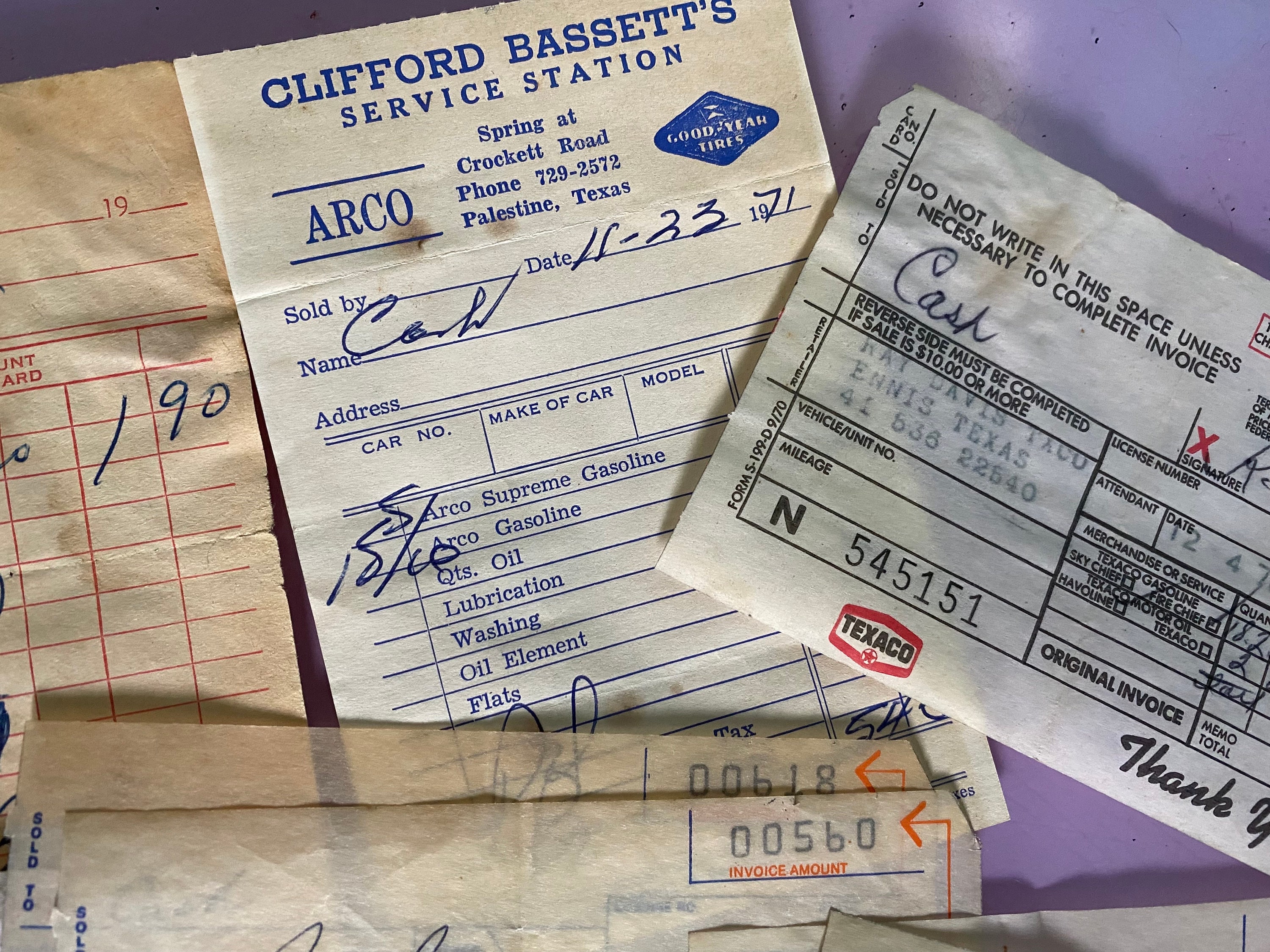 Vintage 1971 Gas Station Credit Card and Cash Receipts 14 Etsy