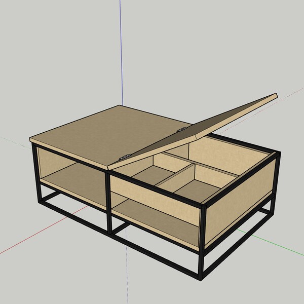 Coffee Table With Storage Etsy