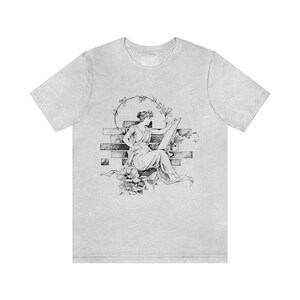 Ancient Greek Woman Print Unisex Jersey Shirt Short Sleeve Tee Cotton Greek Top Free Shipping!