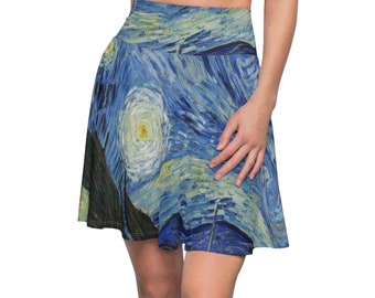 Starry Night Skater Skirt | Van Gogh Inspired Print