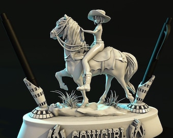 Cowgirl figure - 3D STL Digital
