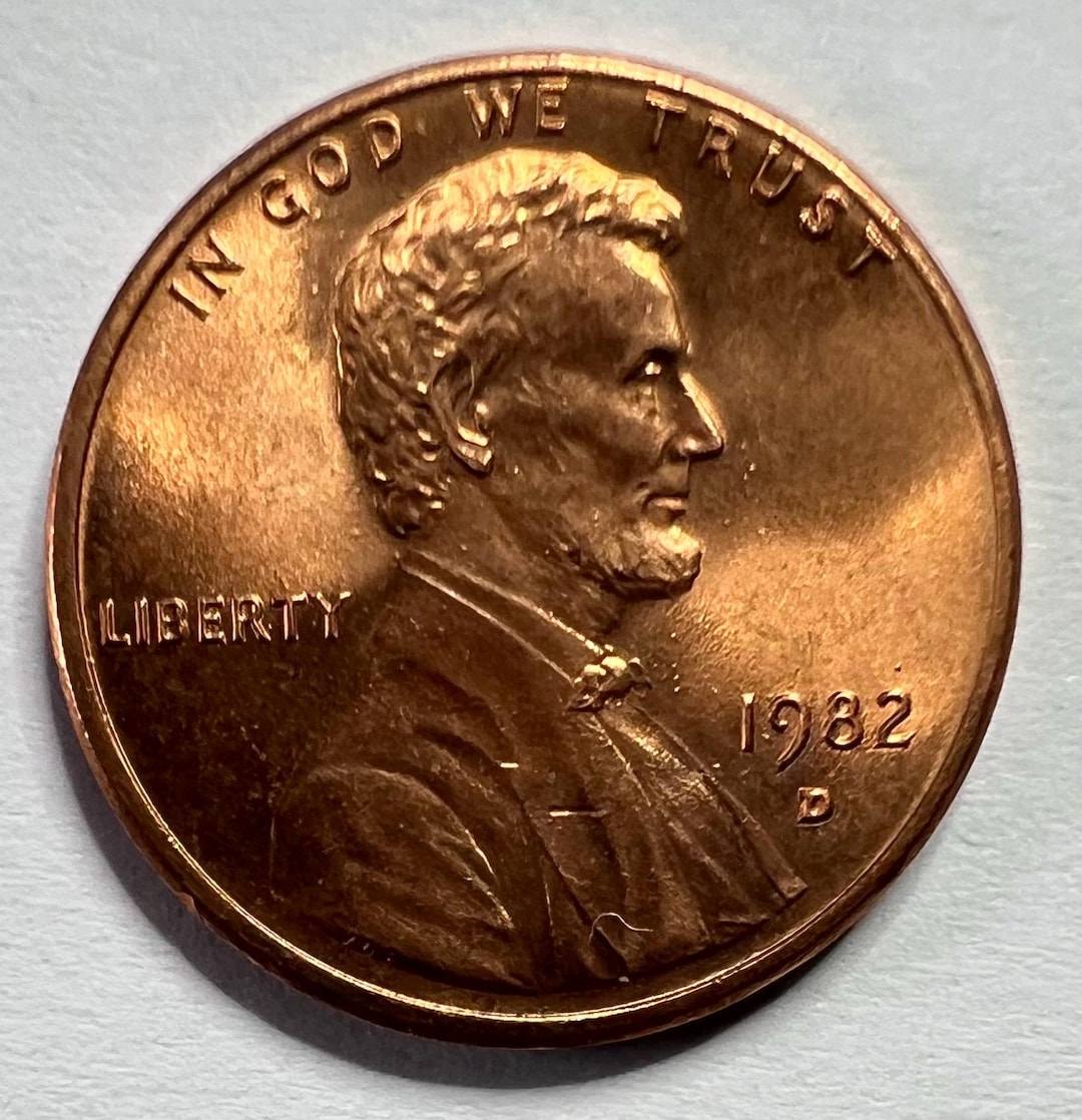 1982D Zinc Small Date Lincoln Head Penny. NATURALLY TONED. Uncirculated ...