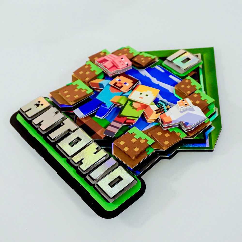 Video Game Theme 3D Cake Topper